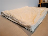 White Faux Fur Styled Throw Blanket 48inWx64inL