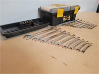 Small Tool Box 8inWx13inLx5inH + SAE +M Wrenches