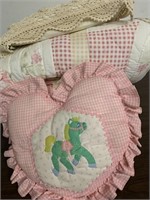 Variety of pillows and linens