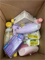 Box of Misc. Baby Products