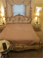 Larger than Queen Size Bed w bedding