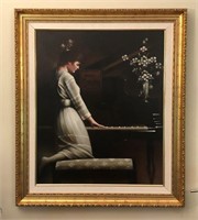 Lady Playing Piano Picture