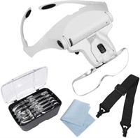 Eyeglass Bracket/Headband Magnifier w/2 LED Lights