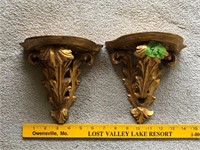 2 Gold Wall Sconce