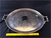 Very Ornate Heavy Large Serving Tray