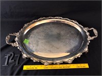 Large footed Ornate Serving Tray
