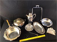 Large Box of Silver Plated Dishes