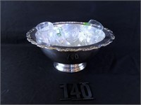 Silver Plated Punch Bowl Set w/Glasses