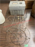 Vintage Metal Egg Crate, Wire Basket