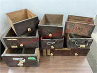 8 Antique Drawers