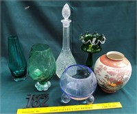 Vases, Decanter & Ginger Jar