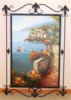 Mediterranean Landscape Scene Oil Painting on