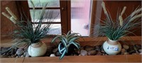 (3) Artificial Plants in Pots