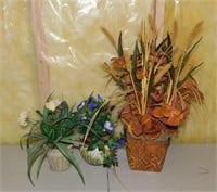 3 Pots with Artificial Flowers