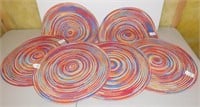 6 Multi-Color Spiral Placemats