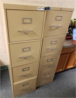(2) Metal 4-Drawer File Cabinets, includes some hs