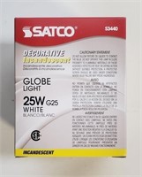 SATCO S3340 GLOBE LIGHT 25W G25 WHITE