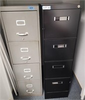 (2) 4-Drawer Metal File Cabinets