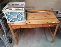 3-Drawer Writing Table, File Folders, Curtain Rods
