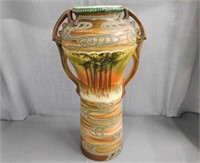 Vintage unsigned Nippon Moriage vase w/ egrets in