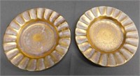 Pair of vintage Stangl Pottery 22K gold finish
