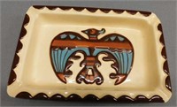 Vintage Sims Pottery Native American ashtray w/