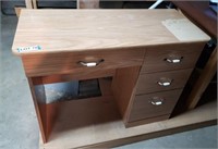 Particle Board Desk w/ 4-Drawers, damage to top