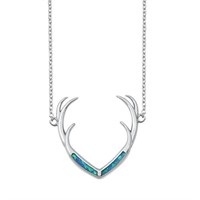 Blue Topaz Antlers Designer Necklace