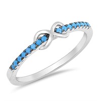 Nano-turquoise Infinity Ring