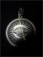 Harley Davidson Sterling Silver Necklace Pendant
