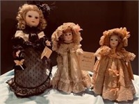 June Lewis 3 dolls