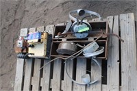 LOT OF MISC (LIGHT FIXTURES, BREAD PANS, TONKA)