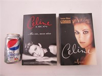 2 livres sur Celine Dion en francais comme neufs