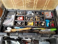 Huskey toolbox full of electrical items