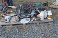 CONTENTS OF PALLET ELECTRIC WIRE,YARD TOOLS, ETC