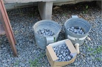 LOT OF THREE BUCKETS OF LEAD WEIGHTS