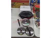 Aluminum Farberware Pans, Roaster, Hand Mixer