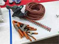 Electric Hedge Trimmers, Clamps, Air Hose