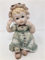 Vintage Bisque Porcelain Lefton Girl Figurine