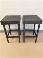 Crosley Furniture Woven Wicker Stools