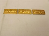 3-Official Classic Car Ingot Collection Bars
