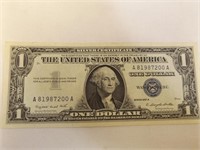 1957 United State One Dollar Silver Certificate