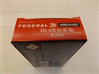 Federal 380 auto 50 Rounds FMJ