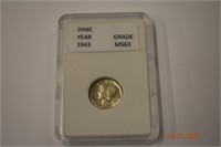 1943 US Mercury Silver Dime