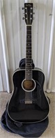 Hondo H-18B acoustic guitar with soft case