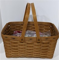 Longaberger Handle Basket with various
