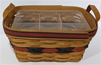 Longaberger Basket with plastic insert, damage as