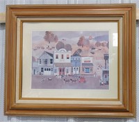 Small Western Town Print, 27"x23"