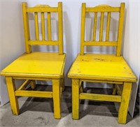 Vtg Child/Doll Chairs, 22" H 2ct