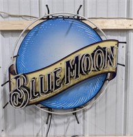 Blue moon neon sign does not work measuring 27 x